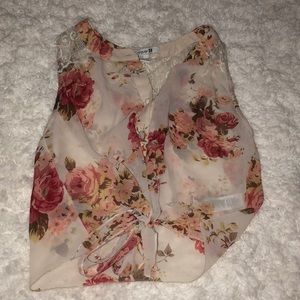 Button up floral top